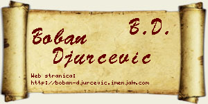 Boban Đurčević vizit kartica